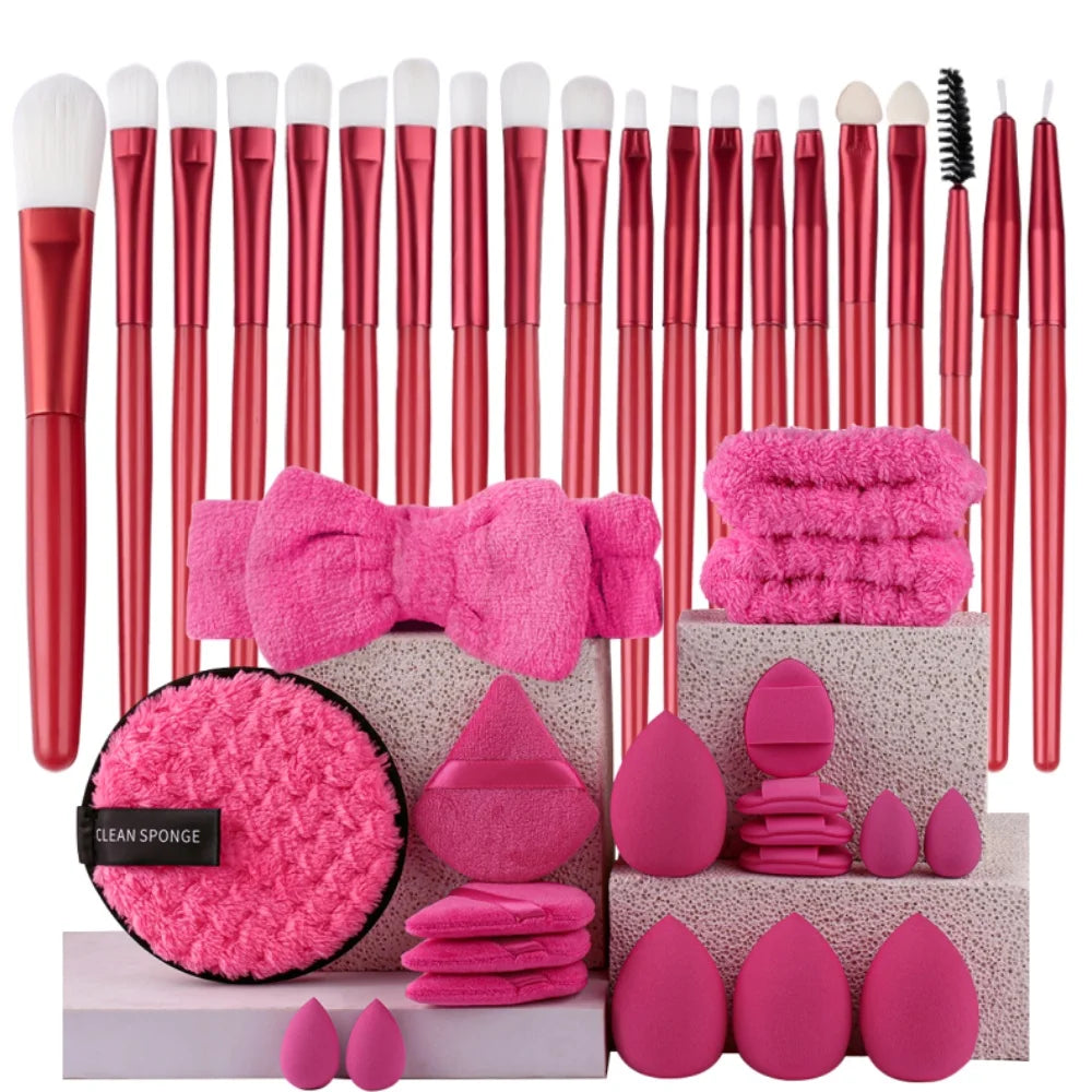 Makeup Brushes Set Premium Synthetic Kabuki Foundation Concealers Powder Blush Blending Face Eye Shadows Brush Set