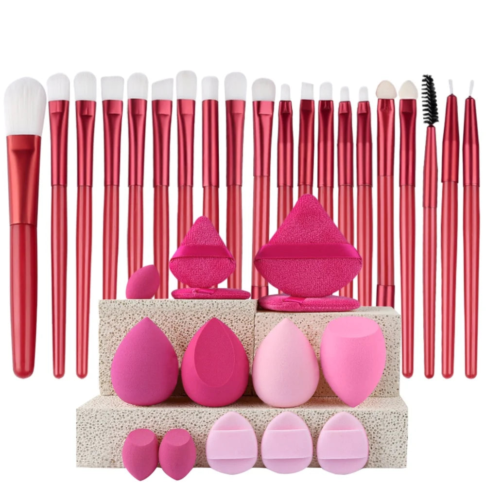 Makeup Brushes Set Premium Synthetic Kabuki Foundation Concealers Powder Blush Blending Face Eye Shadows Brush Set