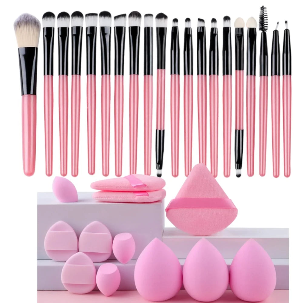 Makeup Brushes Set Premium Synthetic Kabuki Foundation Concealers Powder Blush Blending Face Eye Shadows Brush Set