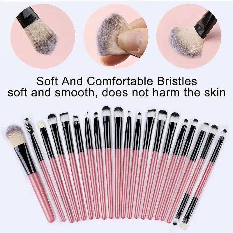 Makeup Brushes Set Premium Synthetic Kabuki Foundation Concealers Powder Blush Blending Face Eye Shadows Brush Set