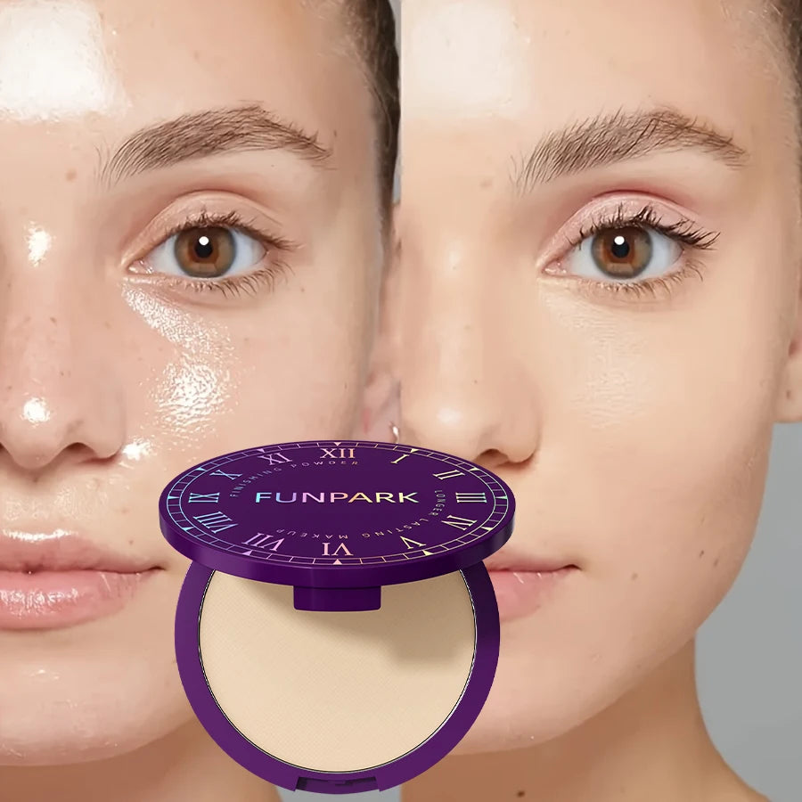 5 Colors Matte Full Coverage Pressed Powder Foundation 24H Fresh Wear Matte Weightless Finishing Powder Cosmetic Face Makeup