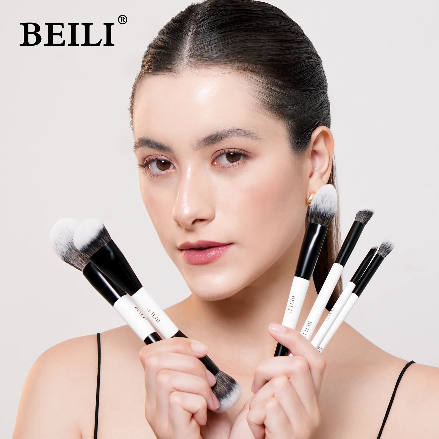 BEILI Makeup Brushes 12 Pieces 18 In 12 Double-Sided Contour Foundation Highlight Blush Brush Eyeshadow Eyeliner Concealer Brush