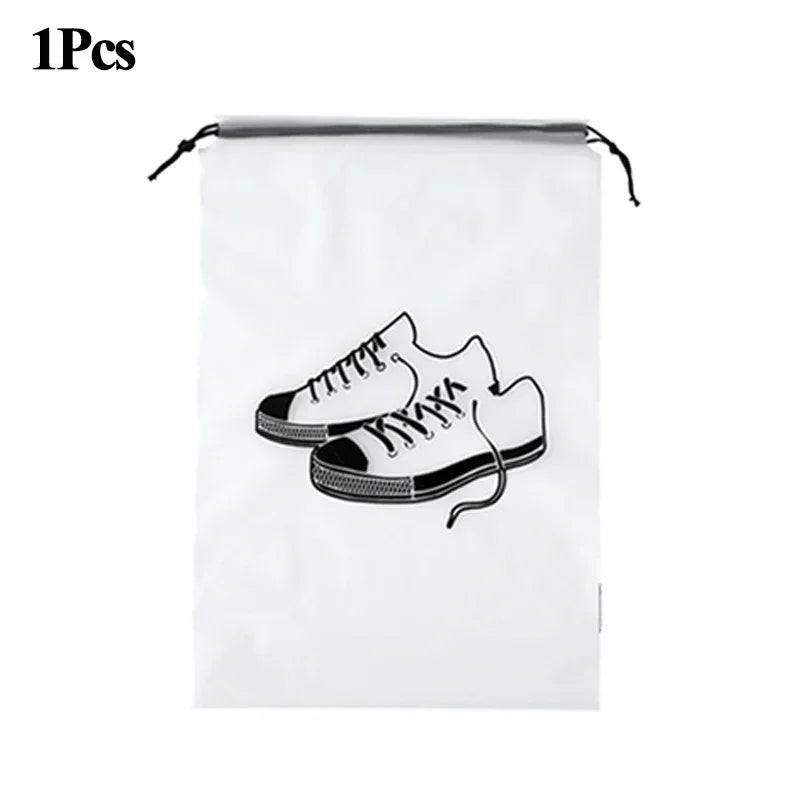 10/1Pcs Transparent Shoes Storage Bag Portable Travel Packing Drawstring Pouch Waterproof Dust-proof Bags Home Shoes Organizer