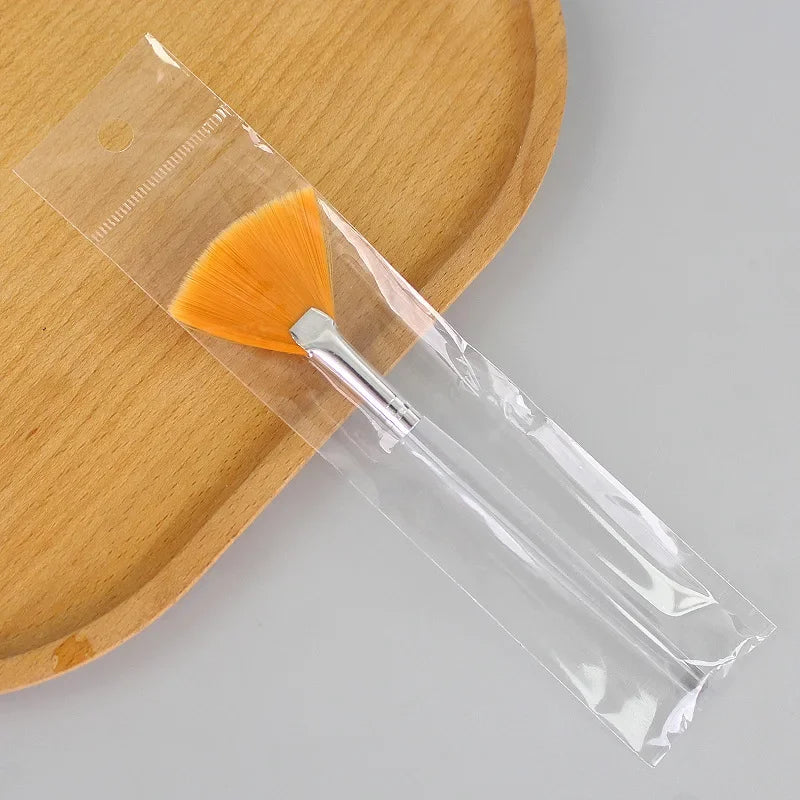 3PCS Face DIY Mask Brush Set Soft Applicator Brushes Makeup Tools Includes Soft Fan Facial Brushes Acid Applicator Brush