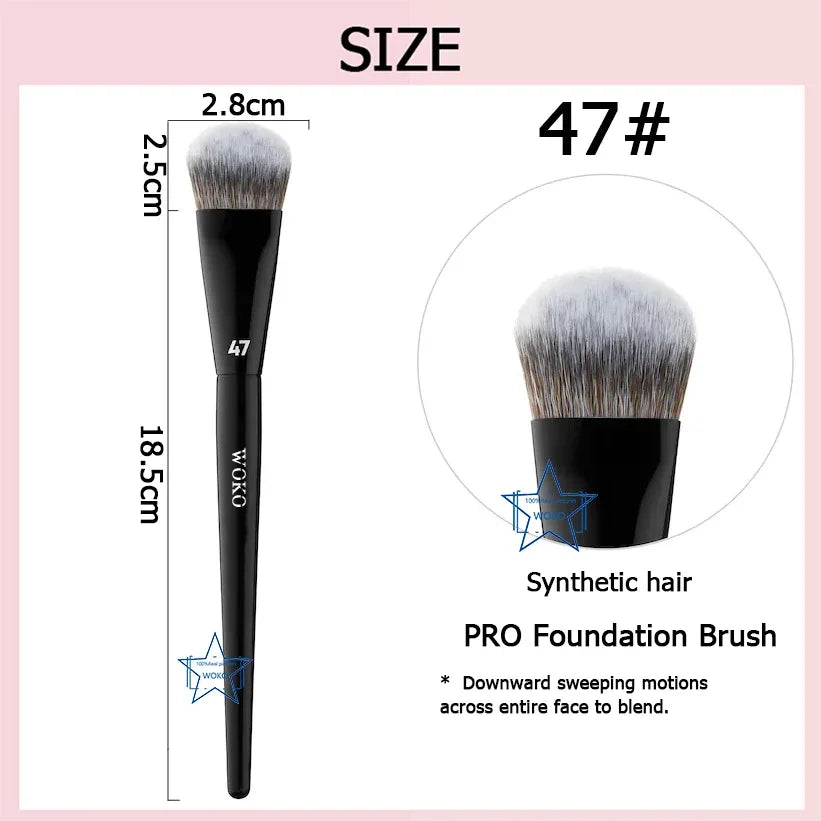 70 Pro Big Foundation Brush Cream Foundation Makeup Brush Chubby Professional Synthetic Hair Face Contour Foundation Makeup Tool