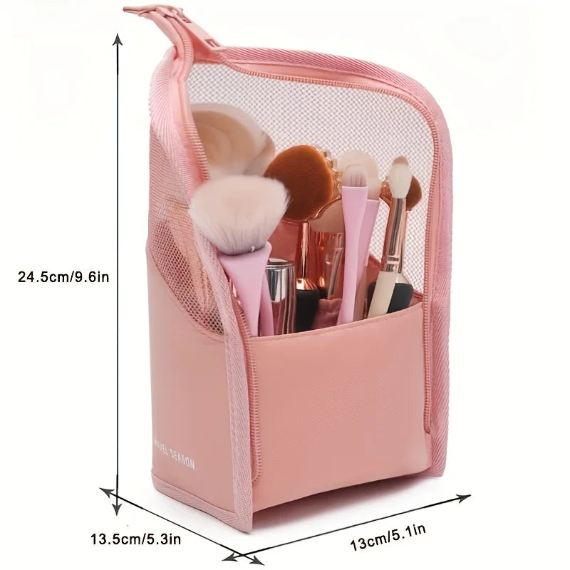 A Spacious Vertical Eyebrow Pencil Case, a Portable Organizer Bag for Makeup, Perfect for Women - Easy to Use And Carry.