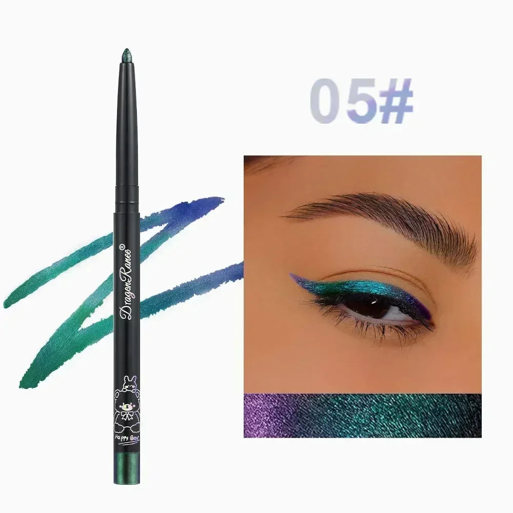 Glitter Aurora Eyeliner Pen Multi Chrome Eye Liner Lasting Shiny Metallic Eyeshadow Lying Silkworm Green Purple Makeup Pigment