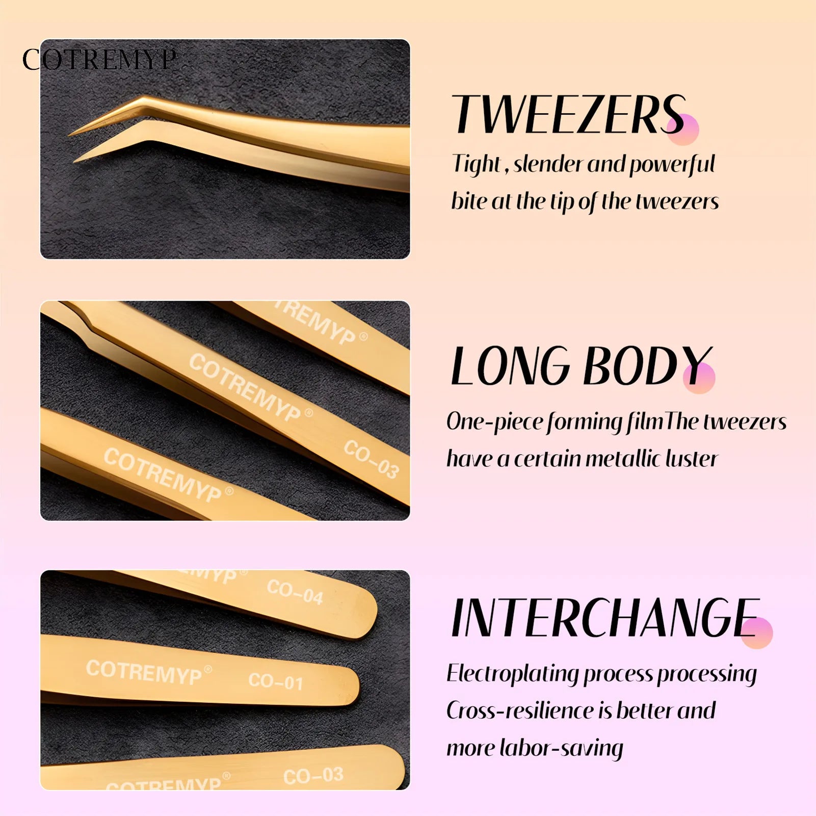 Precision Tweezers For Lashes  DIY Eyelash Extension Applicator Tools Stainless Steel Hair Removal tweezer professional makeup
