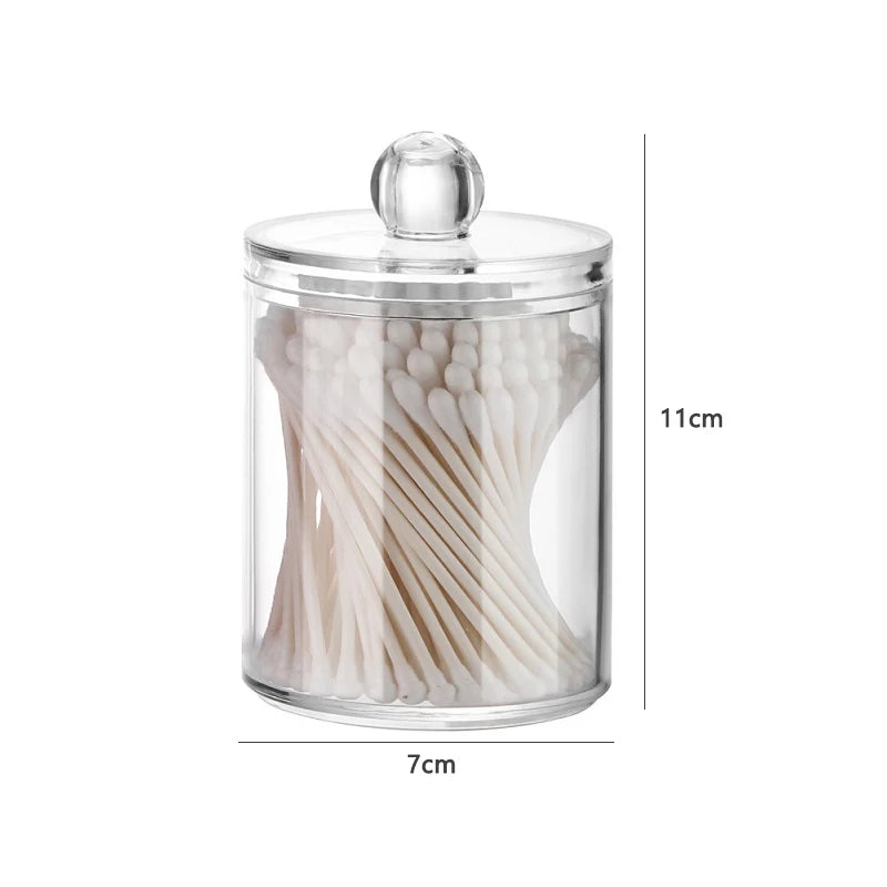 Makeup Cotton Pad Organizer Bathroom Storage Box For Cotton Swabs Cosmetics Jewelry Makeup Remover Pad Container