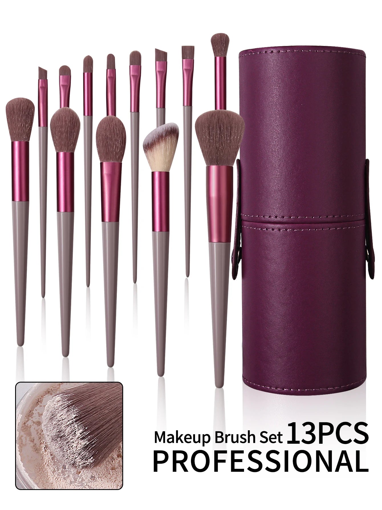 13PCS Professional Makeup Brushes Set Soft Fluffy Foundation Eyeshadow Concealer Blending Blush Brush Kabuki Women Beauty Tool
