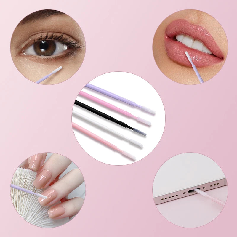 SAKURAHANA 100PCS Disposable Microbrush Spiral Handle Mascara Wands Applicator Lashes Brushes Eyelash Extension Makeup Tools