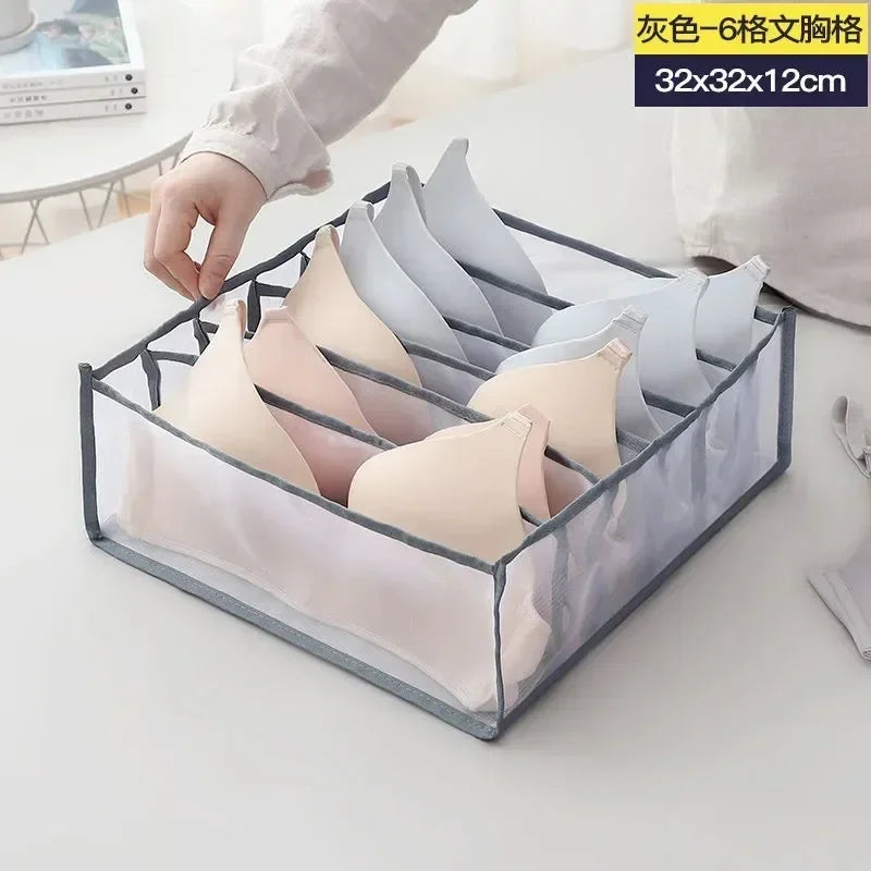 1pc Underwear Drawer Organizer Storage Box Foldable Closet Organizers Drawer Divider Storage Boxes For Underpants Socks Bra