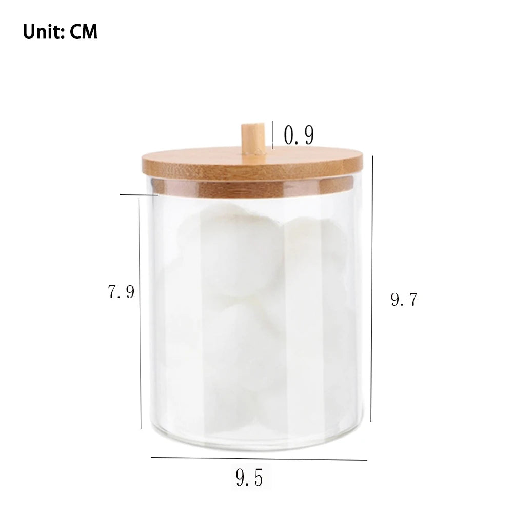 Makeup Cotton Pad Organizer Bathroom Storage Box For Cotton Swabs Cosmetics Jewelry Makeup Remover Pad Container