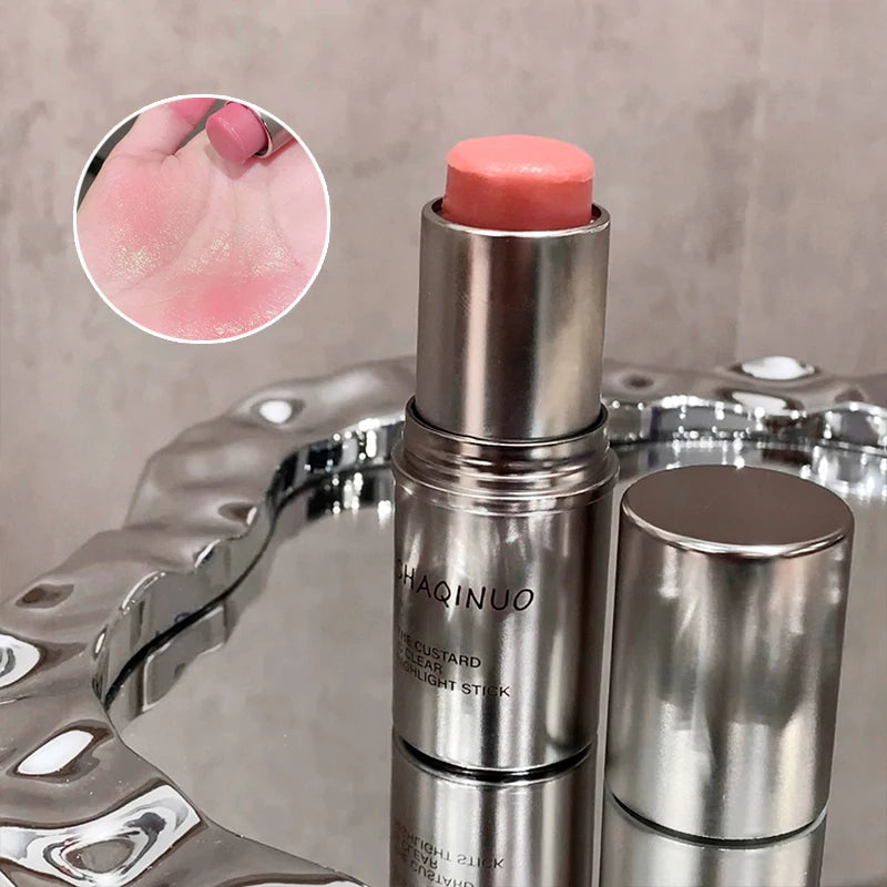 Custard Clear Light Stick Moisturizing Gloss Creamy Muscle Korean Makeup Blush Stick