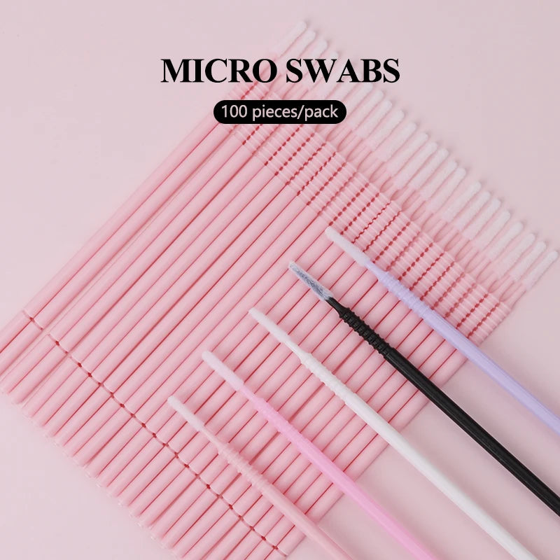 SAKURAHANA 100PCS Disposable Microbrush Spiral Handle Mascara Wands Applicator Lashes Brushes Eyelash Extension Makeup Tools
