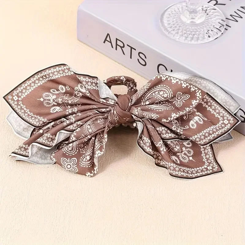 1pc new double-sided cashew flower love grabbing clip butterfly knot hair clip summer vacation shark clip fashion