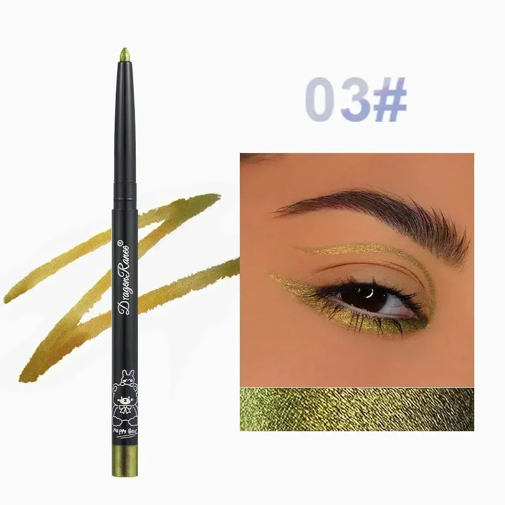 Glitter Aurora Eyeliner Pen Multi Chrome Eye Liner Lasting Shiny Metallic Eyeshadow Lying Silkworm Green Purple Makeup Pigment
