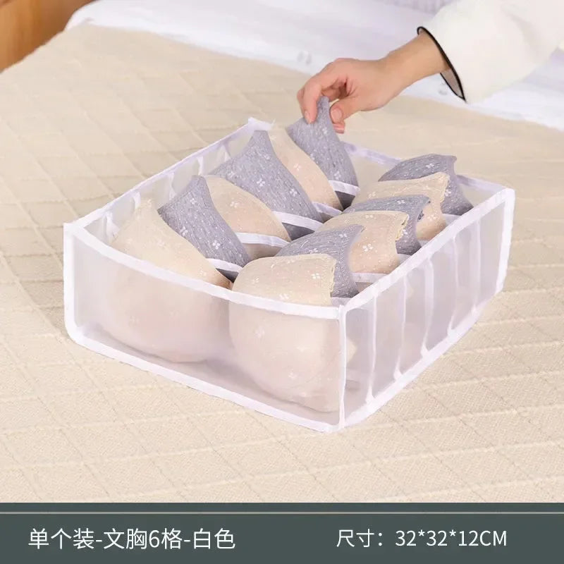 1pc Underwear Drawer Organizer Storage Box Foldable Closet Organizers Drawer Divider Storage Boxes For Underpants Socks Bra