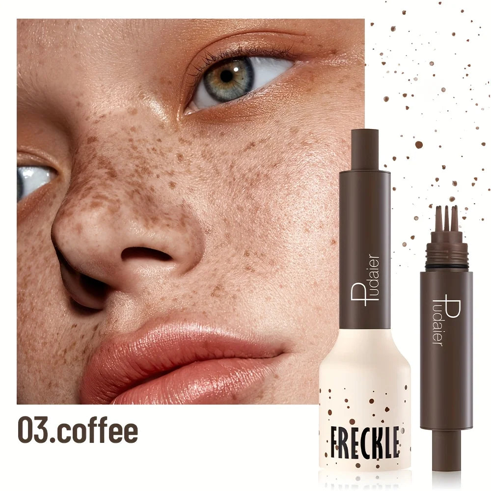 Waterproof & Sweatproof Temporary Freckles Stamp Pen - Light Coverage Liquid Formula for Natural Nude Makeup