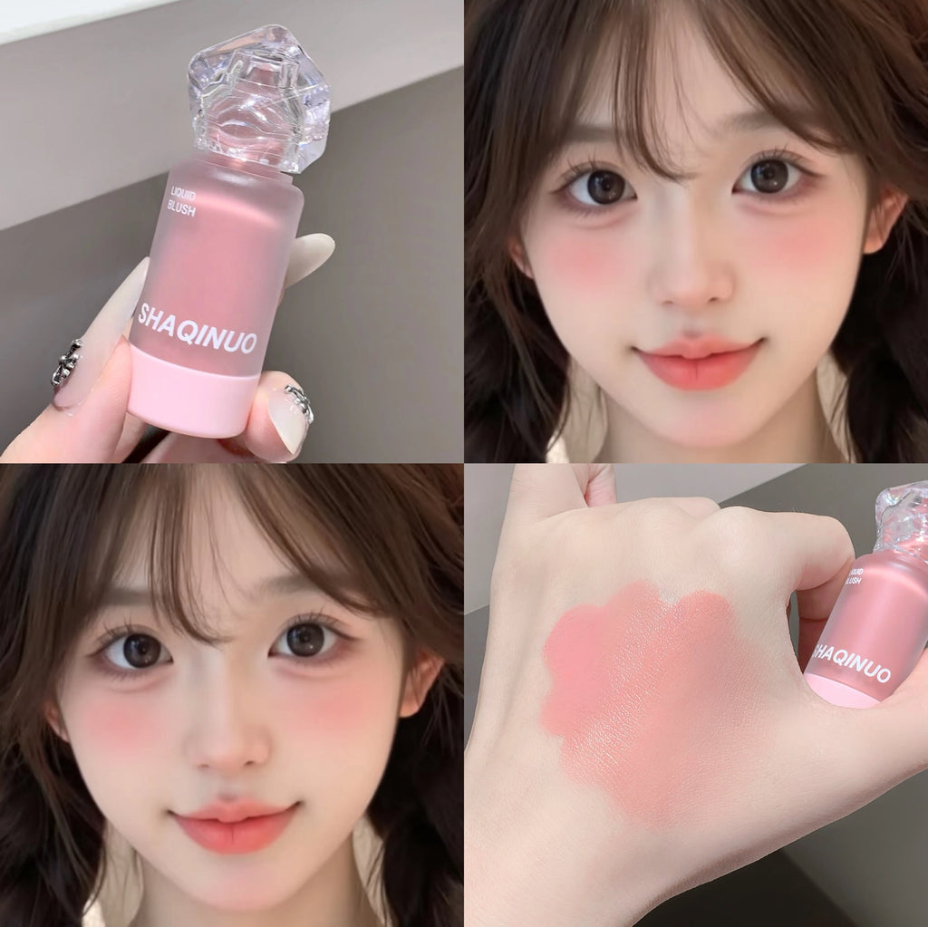 SHAQINUO Light Blush Liquid Moisturizing Mirror Vitality Moisturizing Whitening Brightening Natural Rouge