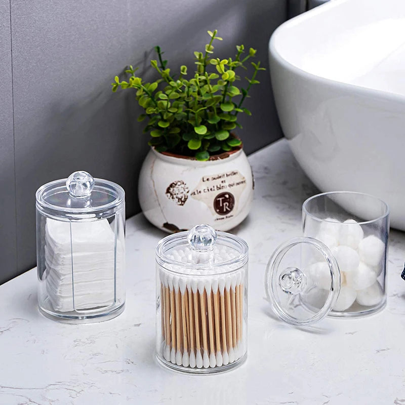 Makeup Cotton Pad Organizer Bathroom Storage Box For Cotton Swabs Cosmetics Jewelry Makeup Remover Pad Container