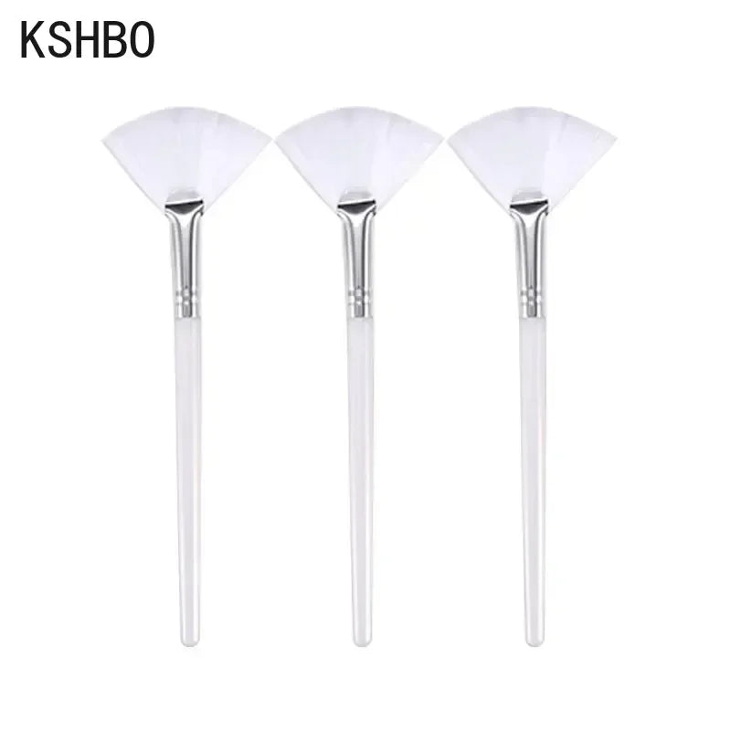 3PCS Face DIY Mask Brush Set Soft Applicator Brushes Makeup Tools Includes Soft Fan Facial Brushes Acid Applicator Brush