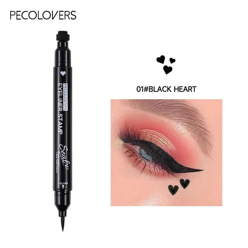 Star Liquid Eyeliner Black Moon Stamp Eye Liner Pencil 2 in 1 Waterproof Long-lasting Easy Applying Eye Eyeliner Pen Makeup