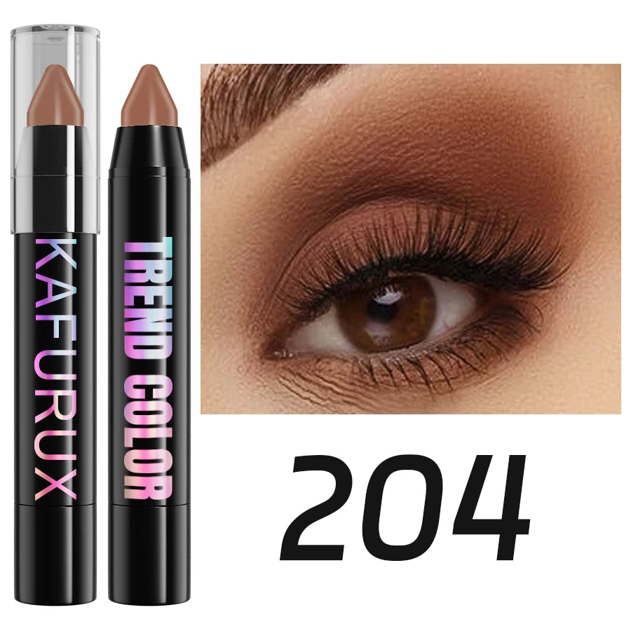 24 Colors Pearlescent Glitter Eyeshadow Eyeliner Pencil Waterproof Matte Nude Eye Shadow Eye Makeup Shimmer Highlighter Pen Tool