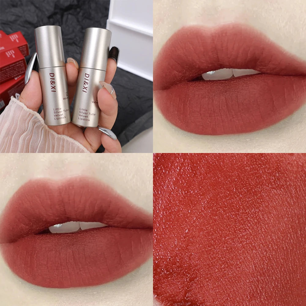 6 Color Nude Brown Lip Glaze Matte Chocolate Liquid Lipstick Long Lasting Waterproof Velvet Nude Lip Mud Pigment Korean Makeup