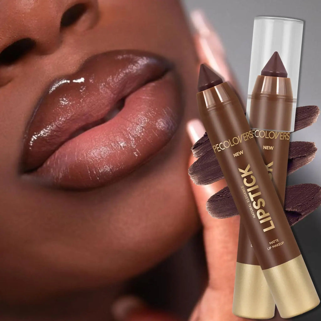 Crayon contour des lèvres à pointe fine, crayon à lèvres mat brume douce, rouge à lèvres rouge brun sexy, crayon pour le contour des lèvres, teinte de contour cosmétique.