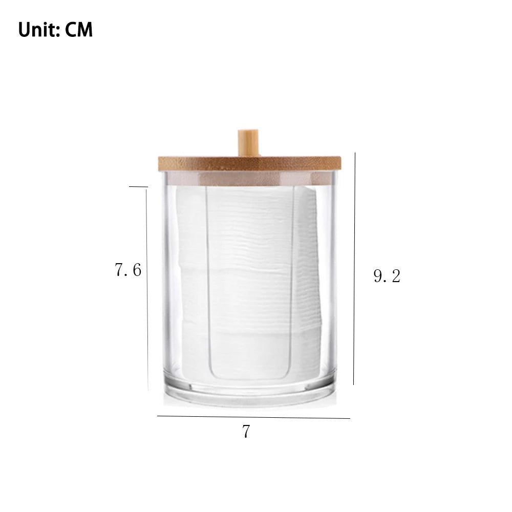 Makeup Cotton Pad Organizer Bathroom Storage Box For Cotton Swabs Cosmetics Jewelry Makeup Remover Pad Container