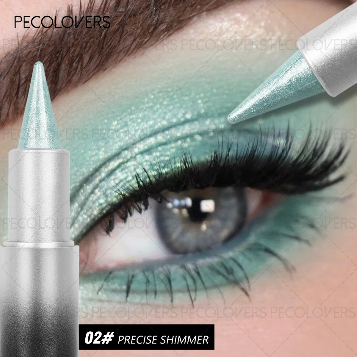 1 Pc Monochromatic Glitte Shiny Eyeshadow Pen & Eyeshadow Stick, Beautiful Eye-cathing Eye Makeup Look, Perfect Gifts