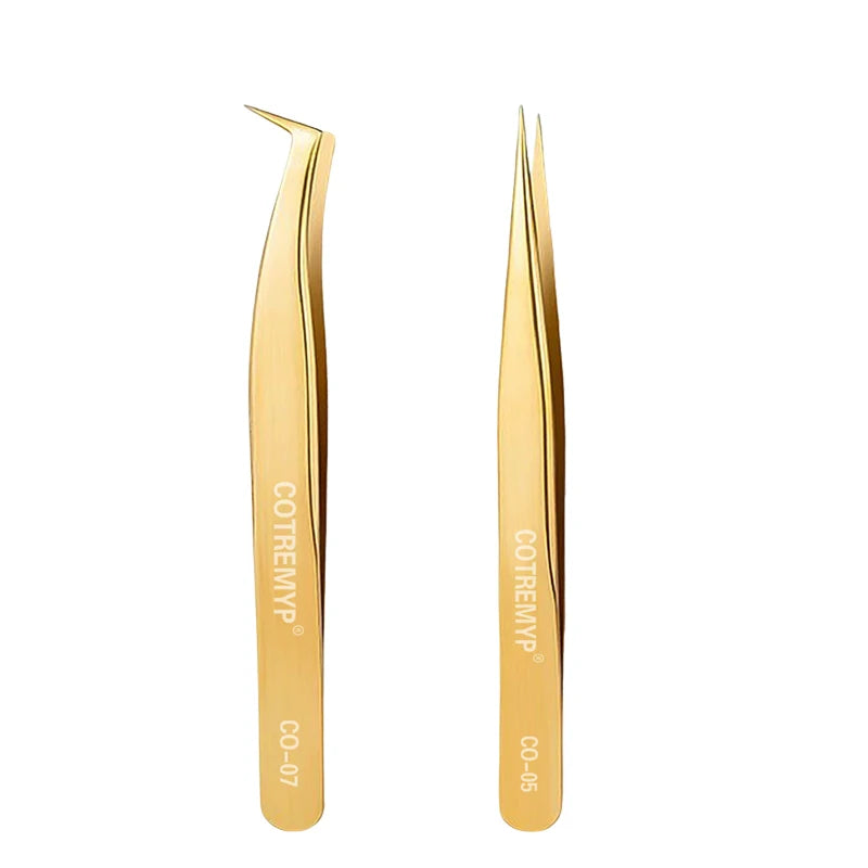 Precision Tweezers For Lashes  DIY Eyelash Extension Applicator Tools Stainless Steel Hair Removal tweezer professional makeup
