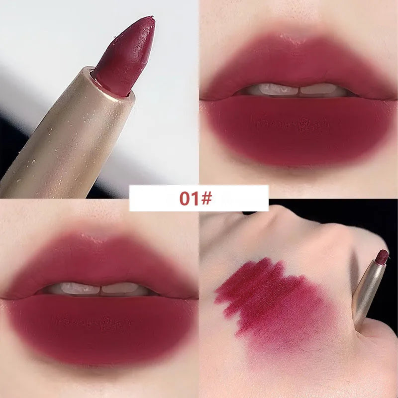 Auto Rotate Red Lip Liner Pencil Stick Makeup Long Lasting Lipstick Pencil Waterproof Moisturizing Lipstick Pencil Korean Makeup