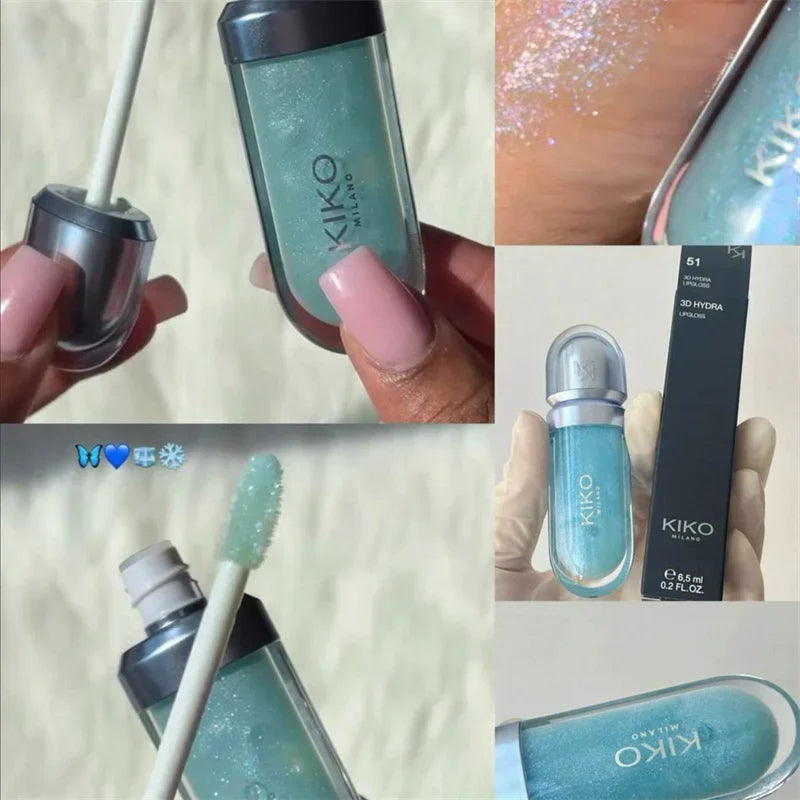 3D Liquid Lip Glaze Transparent Lip Gloss Mirror Lipstick Nourishing Glossy Full Lips Not Fading Milk Tea Bean Paste Makeup