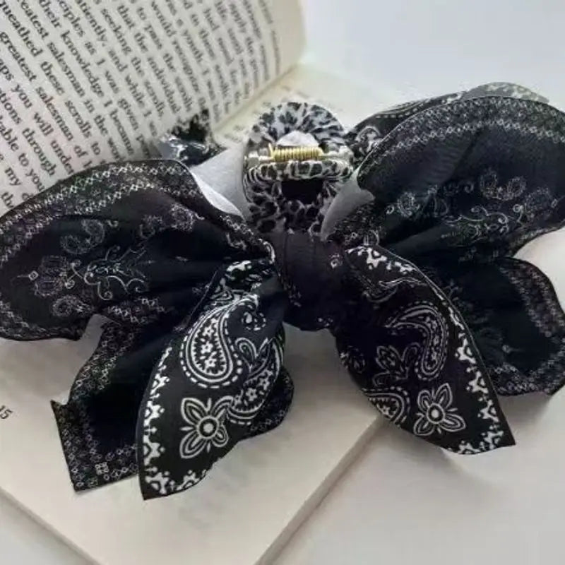 1pc new double-sided cashew flower love grabbing clip butterfly knot hair clip summer vacation shark clip fashion