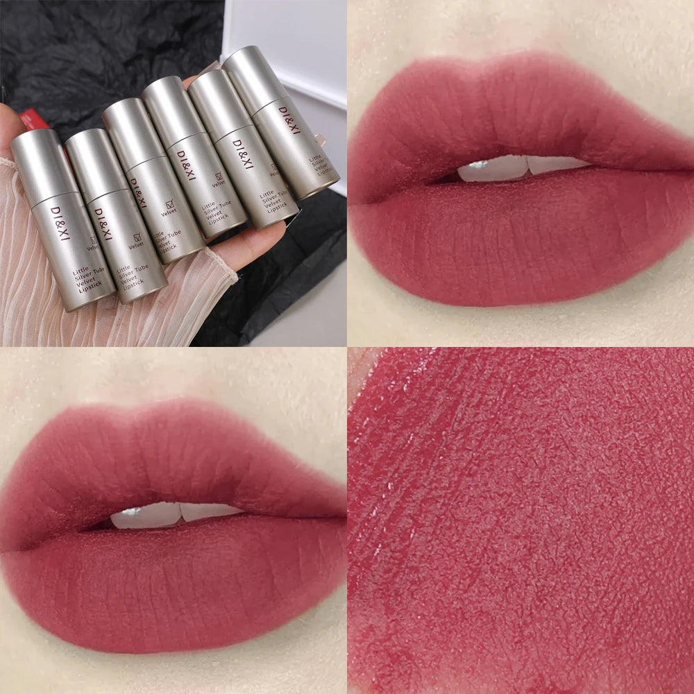 6 Color Nude Brown Lip Glaze Matte Chocolate Liquid Lipstick Long Lasting Waterproof Velvet Nude Lip Mud Pigment Korean Makeup