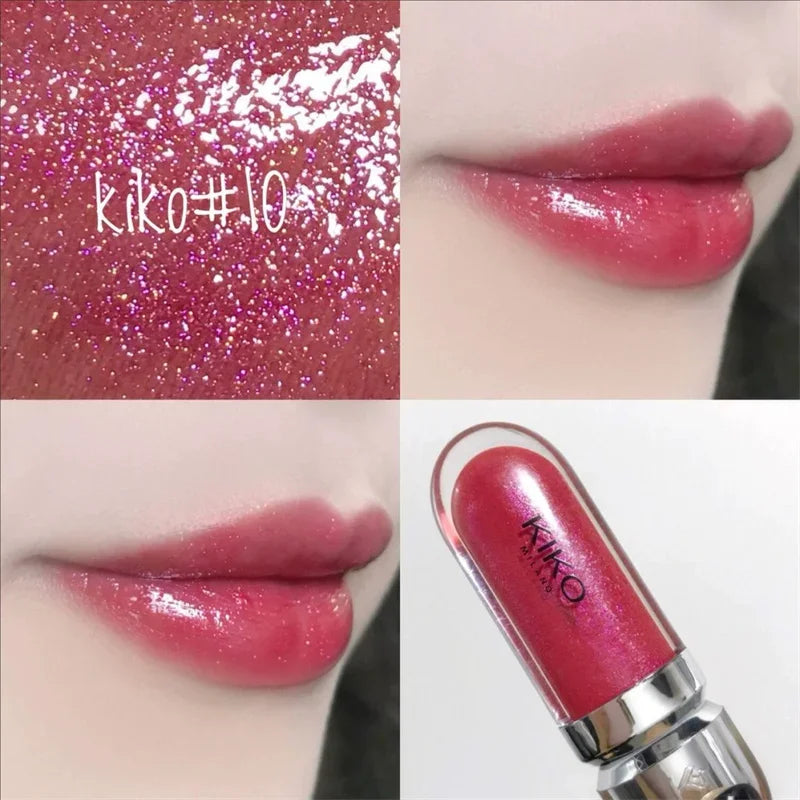 3D Liquid Lip Glaze Transparent Lip Gloss Mirror Lipstick Nourishing Glossy Full Lips Not Fading Milk Tea Bean Paste Makeup