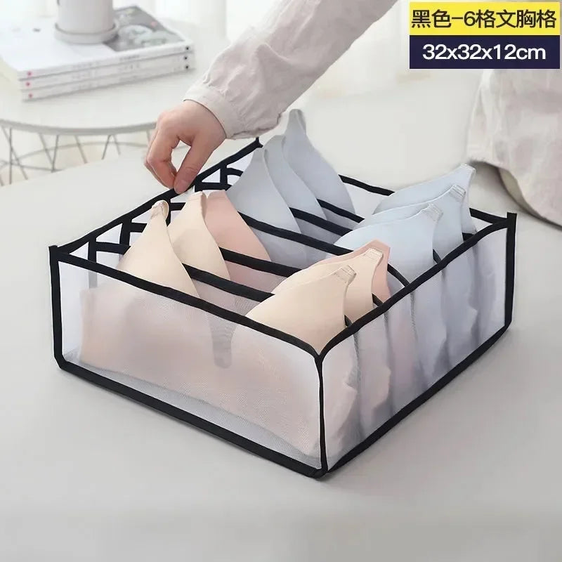 1pc Underwear Drawer Organizer Storage Box Foldable Closet Organizers Drawer Divider Storage Boxes For Underpants Socks Bra