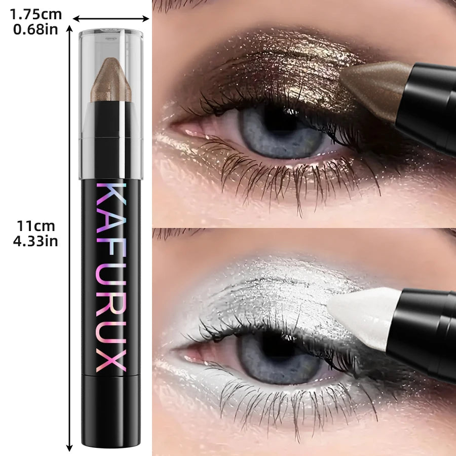 24 Colors Pearlescent Glitter Eyeshadow Eyeliner Pencil Waterproof Matte Nude Eye Shadow Eye Makeup Shimmer Highlighter Pen Tool