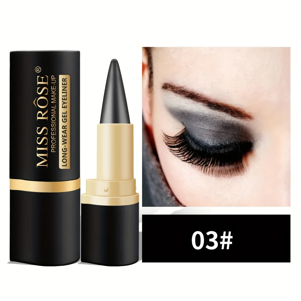 Gel Eyeliner, Quick-Dry Matte Smudge Proof Waterproof Eye-liner Pencil For Women Girls Daily Party Stage Makeup