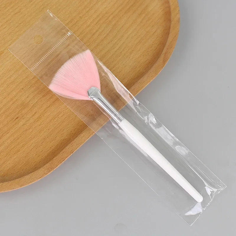 3PCS Face DIY Mask Brush Set Soft Applicator Brushes Makeup Tools Includes Soft Fan Facial Brushes Acid Applicator Brush