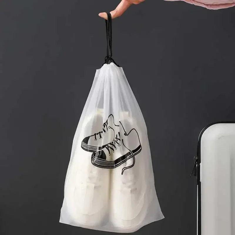 10/1Pcs Transparent Shoes Storage Bag Portable Travel Packing Drawstring Pouch Waterproof Dust-proof Bags Home Shoes Organizer