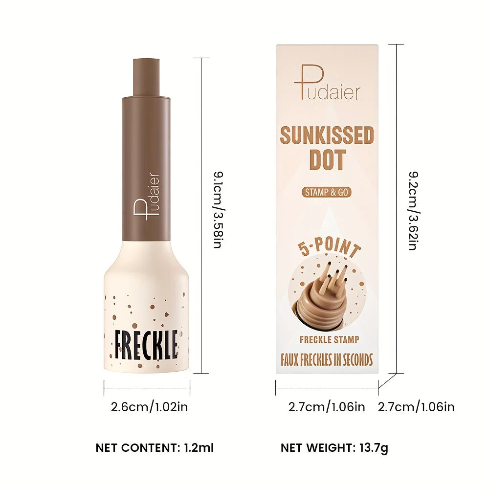 Waterproof & Sweatproof Temporary Freckles Stamp Pen - Light Coverage Liquid Formula for Natural Nude Makeup
