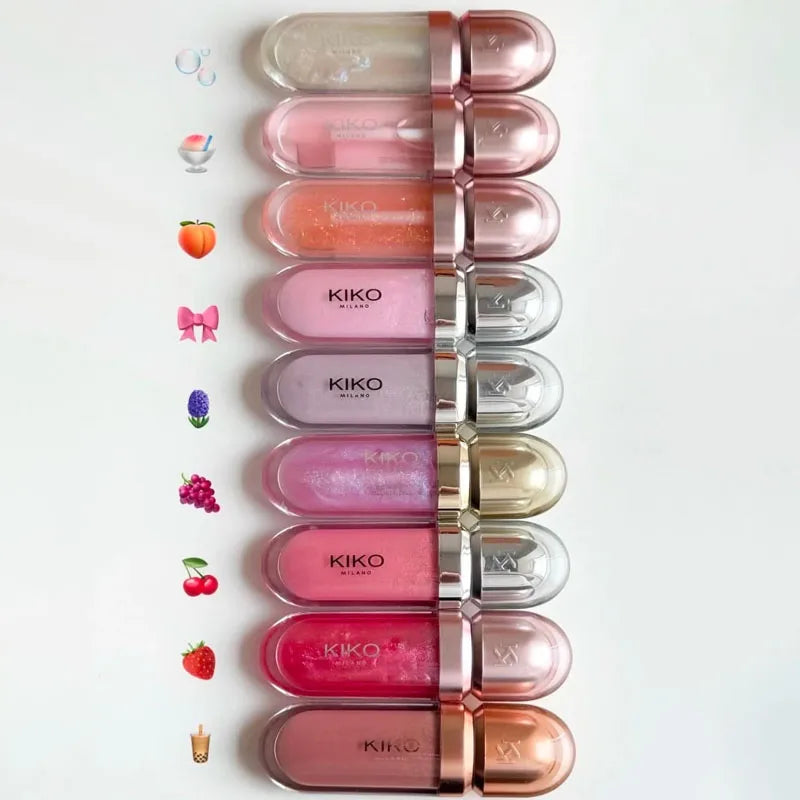 3D Liquid Lip Glaze Transparent Lip Gloss Mirror Lipstick Nourishing Glossy Full Lips Not Fading Milk Tea Bean Paste Makeup