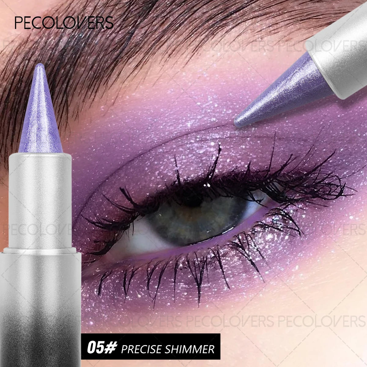 1 Pc Monochromatic Glitte Shiny Eyeshadow Pen & Eyeshadow Stick, Beautiful Eye-cathing Eye Makeup Look, Perfect Gifts