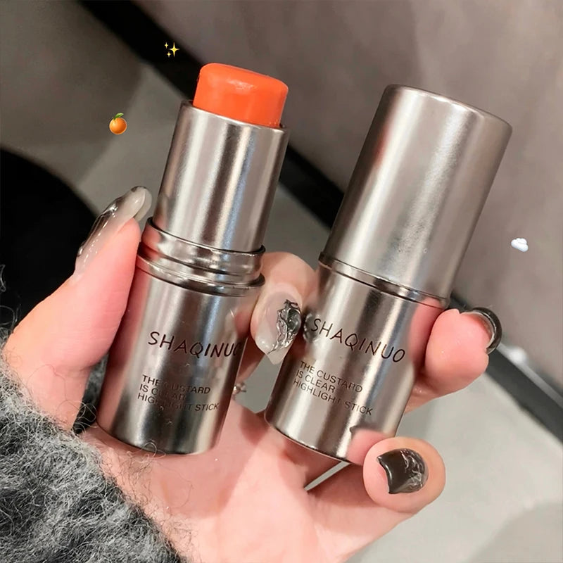 Custard Clear Light Stick Moisturizing Gloss Creamy Muscle Korean Makeup Blush Stick