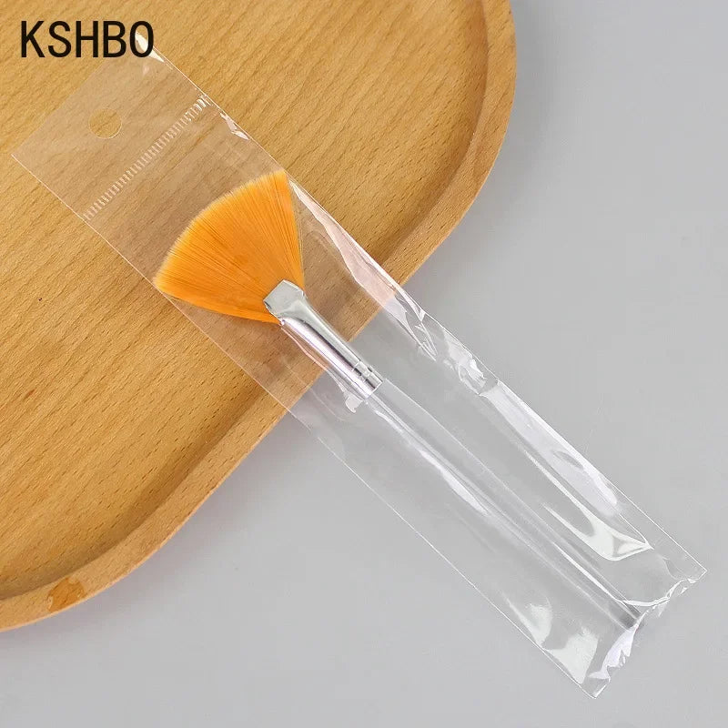 3PCS Face DIY Mask Brush Set Soft Applicator Brushes Makeup Tools Includes Soft Fan Facial Brushes Acid Applicator Brush