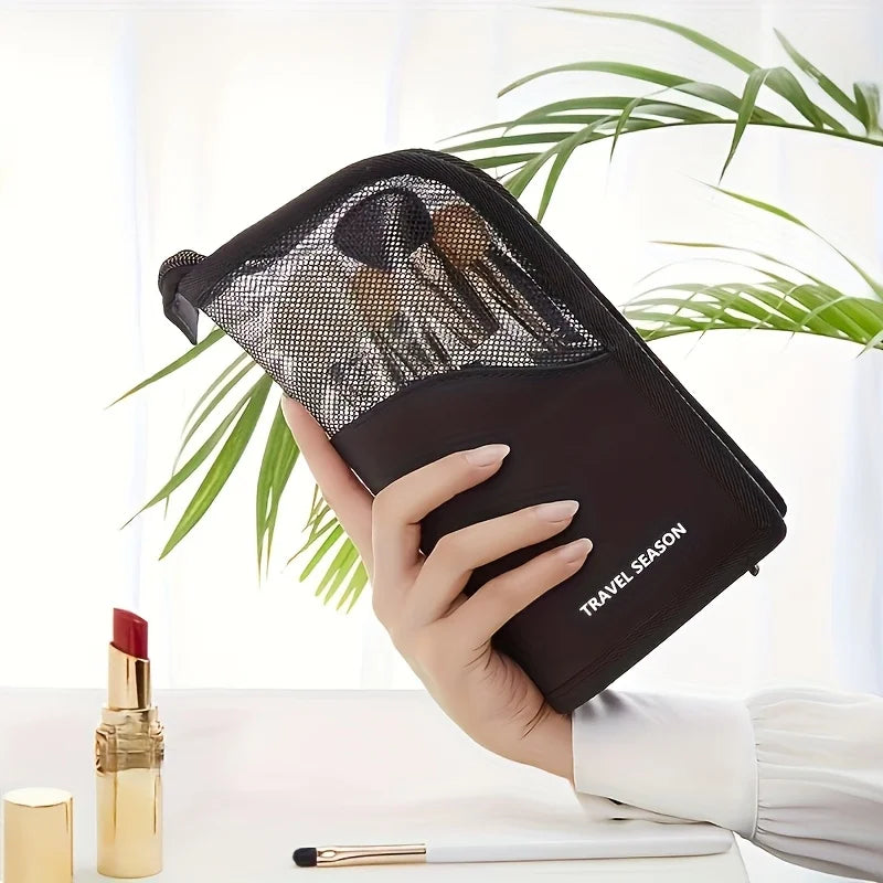 A Spacious Vertical Eyebrow Pencil Case, a Portable Organizer Bag for Makeup, Perfect for Women - Easy to Use And Carry.