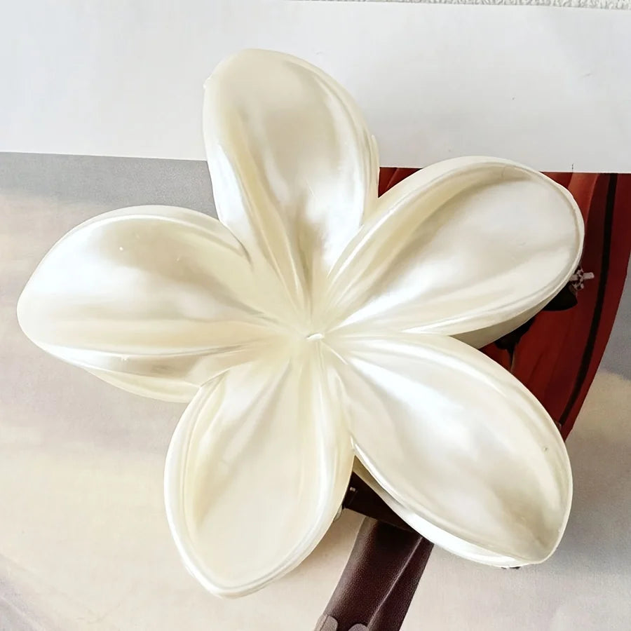 1pc Acrylic Flower Hair Claw, Elegant & Chic, Large Size, Floral Design, Versatile Hair Accessory for Half-Up Hairstyles